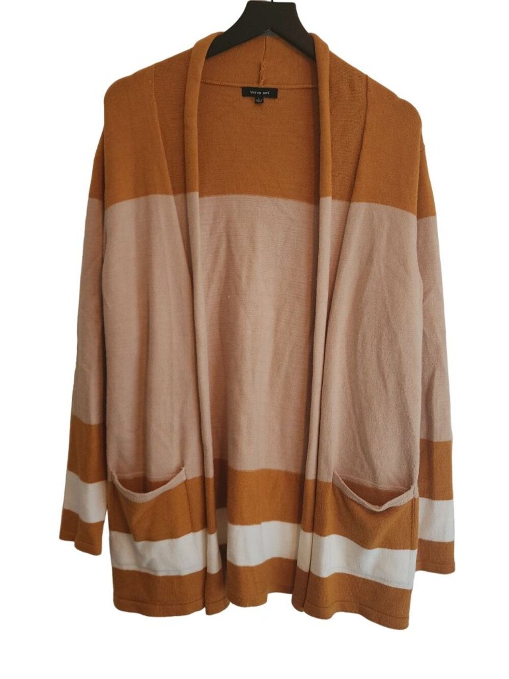 Verve Ami open front Cardigan Womens size Large Pockets